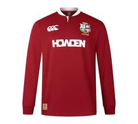 Canterbury Maillot Classique à Manches Longues Lions Britanniques et Irlandais pour Adulte, Dahlia Rouge, Taille L