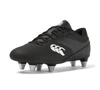 Canterbury of New Zealand Phoenix Raze Soft Ground Chaussures de Rugby, Noir/Blanc, 38.5 EU
