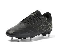 Canterbury of New Zealand Phoenix Genesis Team Chaussures de Rugby pour Terrain Souple, Unisexe, Noir/Gris gravité, 3,5 EU
