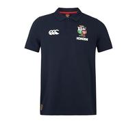 Canterbury Pique Polo Shirt | Cotton Blend | Official British & Irish Lions Licensed Product, Saphir foncé, S Homme