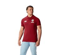 Canterbury Pique Polo Shirt | Cotton Blend | Official British & Irish Lions Licensed Product, Dahlia Rouge, XS Homme