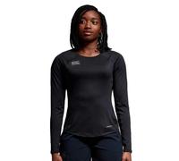 Canterbury Superlight Long Sleeve T-Shirt pour Femme, Black/Gunmetal Grey, 42 EU