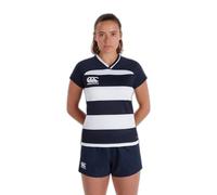 Canterbury Vapodri Evader à Rayures Maillot Rugby Femme Bleu Marine FR : L (Taille Fabricant : 12)