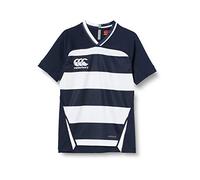 Canterbury Vapodri Evader à Rayures Maillot Rugby Garçon Bleu Marine FR : S (Taille Fabricant : 8)