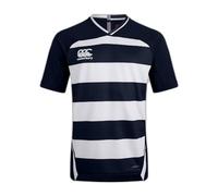 Canterbury Vapodri Evader à Rayures Maillot Rugby Homme Bleu Marine FR : 3XL (Taille Fabricant : 3XL)