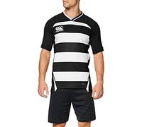 Canterbury Vapodri Evader à Rayures Maillot Rugby Homme Noir/Blanc FR: XS (Taille Fabricant: XS)
