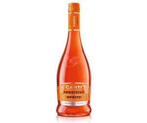 CANTI Apéritif Spritz prêt à boire, 8% vol. Un mélange harmonieux de notes d'agrumes douces et amères, allié à la fraîcheur vive d'un vin pétillant. (1 x 750 ml)