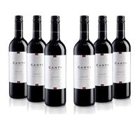 Canti - Merlot Vin Rouge Italien Sec, Saveur Équilibrée avec un Goût Fruité Rond, 6x750 ml (Lot de 6)