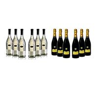 CANTI Pinot Grigio Delle Venezie D.O.C. Vin Blanc Sec Italien Set de 6 Bouteilles x 75 cl & Sant'Orsola Prosecco D.O.C. ExtraDry Sec Vin Petillant Italien Set de 6 Bouteilles x 75 cl