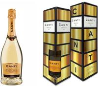 Canti - Prosecco D.O.C. Extra Sec Millesimato, Coffret Cadeau Vin, Élaboré à Partir du Cépage Glera de Venise, Goût Fruité et Floral, 1x750 ml