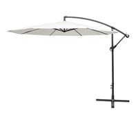 Cantilever 3,5 m Parasol Dîner Base de café Patio Blanc Patio Umbrella