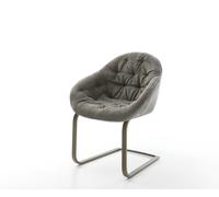 Cantilever Gaio-Flex bouclé doux couleur boue pied cantilever plat aspect titane