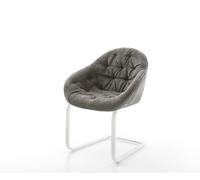 Cantilever Gaio-Flex bouclé doux couleur boue pied cantilever plat blanc