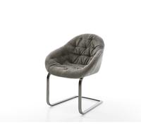 Cantilever Gaio-Flex bouclé doux couleur boue pied cantilever plat grafiete