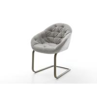 Cantilever Gaio-Flex tissu structuré doux gris pied cantilever plat aspect titane