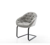 Cantilever Gaio-Flex tissu structuré doux gris pied cantilever plat noir