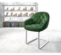 Cantilever Gaio-Flex velours vert cantilever plat acier inoxydable