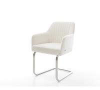 Cantilever Greg-Flex bou oux beige pied cantilever plat acier inoxydable resorts ensachés