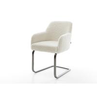 Cantilever Greg-Flex tissu teddy beige pied cantilever plat grafiete resorts ensachés