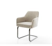 Cantilever Greg-Flex tissu tissé doux beige pied cantilever plat grafiete resorts ensachés