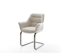 Cantilever Kaira-Flex tissu tissé doux beige pied cantilever plat grafiete