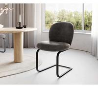 Cantilever Nube-Flex microvelours anthracite vintage pied cantilever plat noir ressorts ensachés