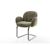 Cantilever Nube-Flex mit Armlehnen chenille olive pied cantilever plat grafiete ressorts ensachés