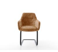 Cantilever Pejo-Flex chenille rouille pied cantilever plat noir ressorts ensachés