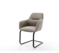 Cantilever Pejo-Flex cuir de vache couleur boue pied cantilever plat noir ressorts ensachés