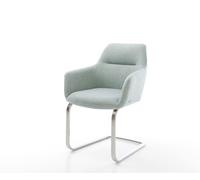 Cantilever Pejo-Flex rayures Vert menthe pied cantilever plat acier inoxydable brossé