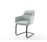 Cantilever Pejo-Flex rayures Vert menthe pied cantilever plat noir ressorts ensachés