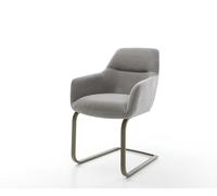 Cantilever Pejo-Flex tissu structuré doux gris pied cantilever plat aspect titane resorts ensachés