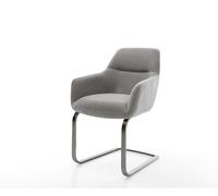 Cantilever Pejo-Flex tissu structuré doux gris pied cantilever plat grafiete resorts ensachés