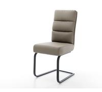 Cantilever Pela-Flex cuir de vache couleur boue pied cantilever plat noir ressorts ensachés