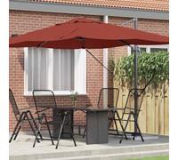 Cantilever Roma Parasol en terre cuite, 351 x 250 x 260 cm, protection UV en polyester et aluminium, rotatif à 360 °, inclinable à 360 °, pour jardin, terrasse, protection solaire extérieure