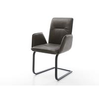 Cantilever Vinja-Flex microvelours anthracite vintage pied cantilever plat noir