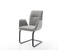 Cantilever Vinja-Flex tissu structuré doux gris pied cantilever plat noir