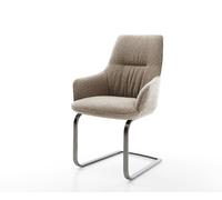Cantilever Zelia-Flex avec accoudoirs bouclé boue pied cantilever plat grafiete ressorts ensachés