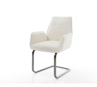 Cantilever Zoa-Flex bouclé blanc pied cantilever plat grafiete ressorts ensachés