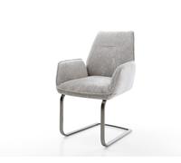 Cantilever Zoa-Flex chenille gris argenté pied cantilever plat grafiete ressorts ensachés