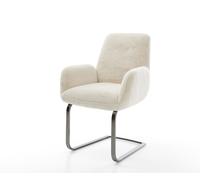 Cantilever Zoa-Flex peluche crème-blanc pied cantilever plat grafiete resorts ensachés