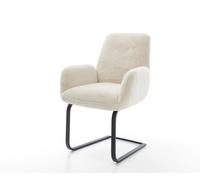 Cantilever Zoa-Flex peluche crème-blanc pied cantilever plat noir resorts ensachés