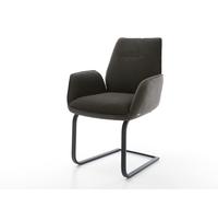 Cantilever Zoa-Flex tissu mixte noir pied cantilever plat noir ressorts ensachés