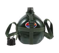 Cantine Militaire de Camping 1l en Aluminium Vert pour Randonnée | Poignée Antidérapante, Port à L'épaule, 1 Pièce, pour Eau et Boissons