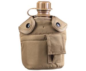 Cantine US Plastic Canteen 900 ml avec étui et gobelet Mil-Tec - Coyote