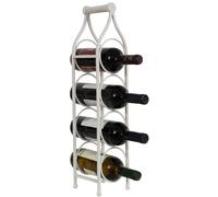 Cantinetta Portabottiglie Vintage En Fer Forgé Biscottini Blanche 13x14x58