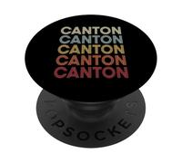 Canton Texas Canton TX Retro Vintage Text PopSockets PopGrip Adhésif