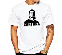 Cantona The King Man Utd Cool Casual Pride T Shirt Men Fashion Tshirt Loose White Manches Courtes(Large)