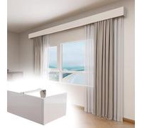 Cantonnière blanche extra longue de 1,8 m pour tringle à rideaux - Panneau de corniche mural, sans rails, idéal pour les stores enrouleurs et pour rehausser le style de votre décoration inté