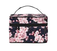 Cantonnière de fenêtre à fleurs japonaises avec passe-tringle - Rideau occultant court pour salon, chambre à coucher, cuisine - 117 x 45 cm